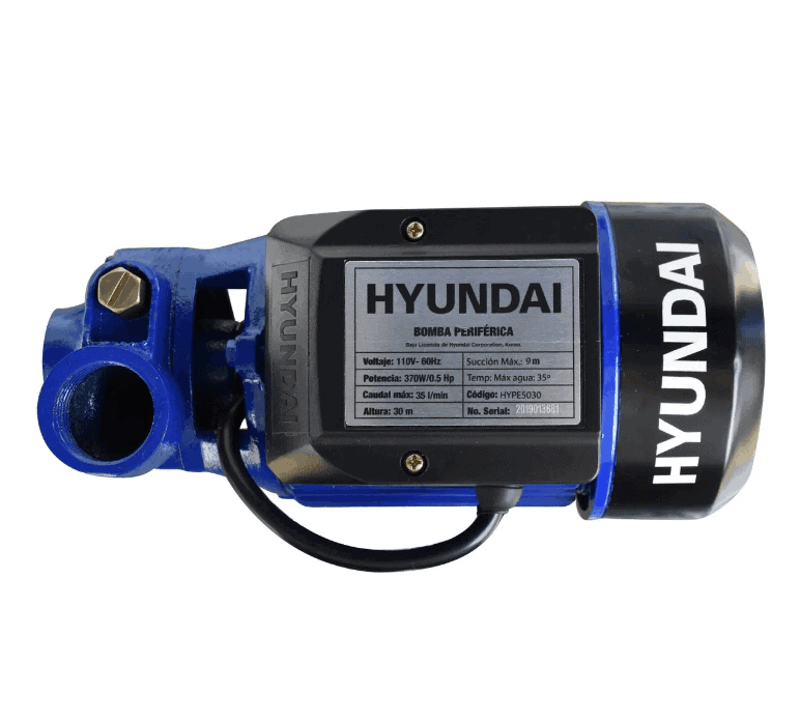 BOMBA DE AGUA ELECTRICA, 1/2 HP, 1 PLG, 110V, HYUNDAI, HYPE5030G