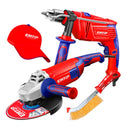 Oferta esmeriladora de 9 plgs con barreno percutor de 850 watts y cepillo de alambre, Emtop, prefer5