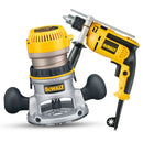 Combo router de base fija con barreno percutor de 1/2, Dewalt, dwd024 y dw616