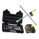 COMBO DE JUEGO DE COPAS Y LLAVES 25 PIEZAS 86-736, LLAVE DE CRUZ 78-238 Y METRO DE 8 MTS. MARCA STANLEY