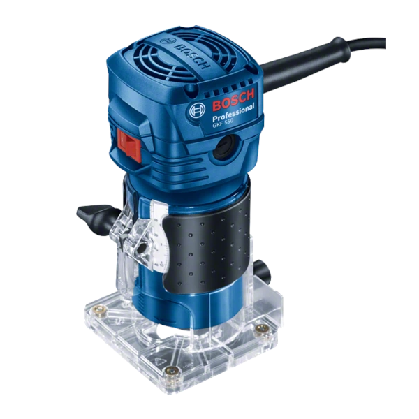 Router de mano, 550 watts, 33000 rpm, collet de 1/4 plgs, 06016A00G0, GKF 550, Bosch