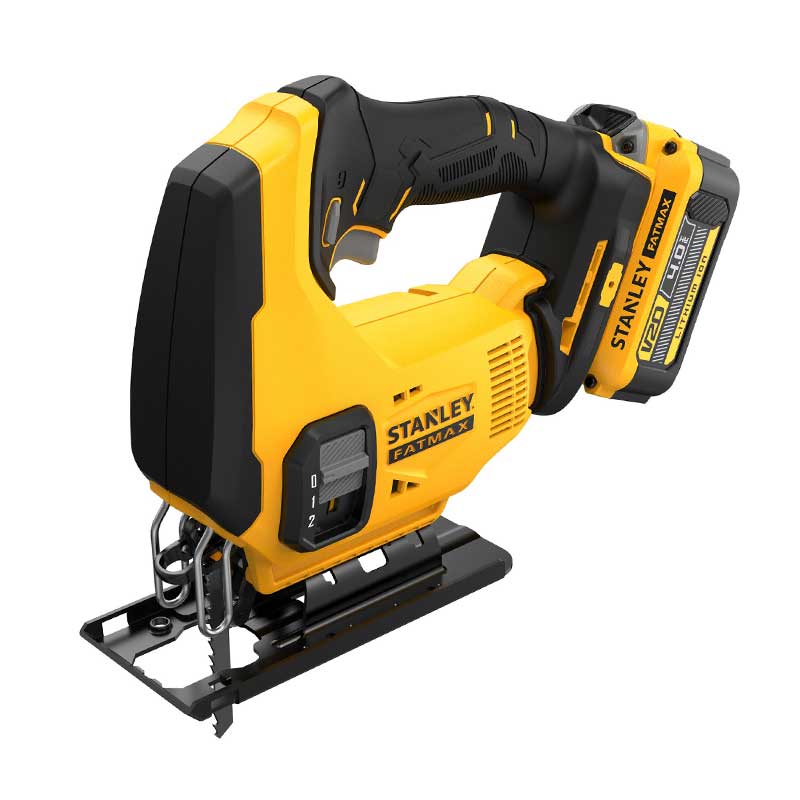 SIERRA CALADORA INALAMBRICA, 2 BATERIAS CARGADOR Y MALETA PLASTICA, SISTEMA V20, STANLEY, SCJ600M2K-B3