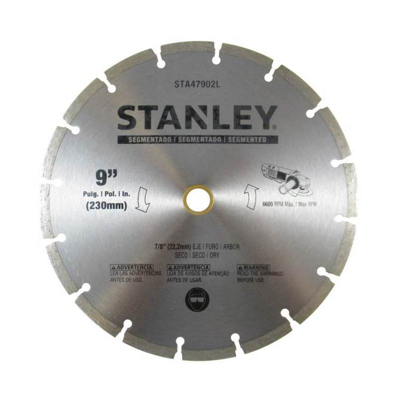 DISCO DE DIAMANTE SEGMENTADO DE 9PULG, STA47902L, STANLEY