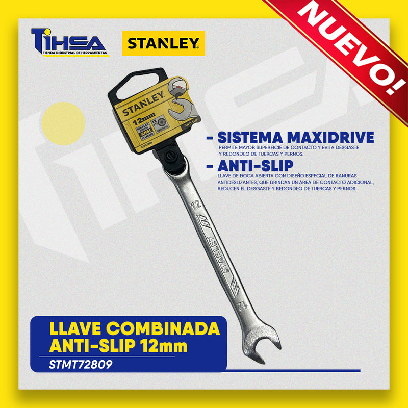 Llave cola corona de 12 mm, boca antideslizante, Stanley, STMT72809