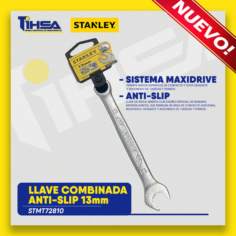 Llave cola corona de 13 mm, boca antideslizante, Stanley, STMT72810