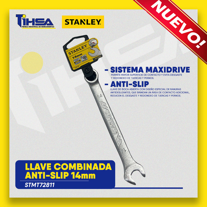 Llave cola corona de 14 mm, boca antideslizante, Stanley, STMT72811