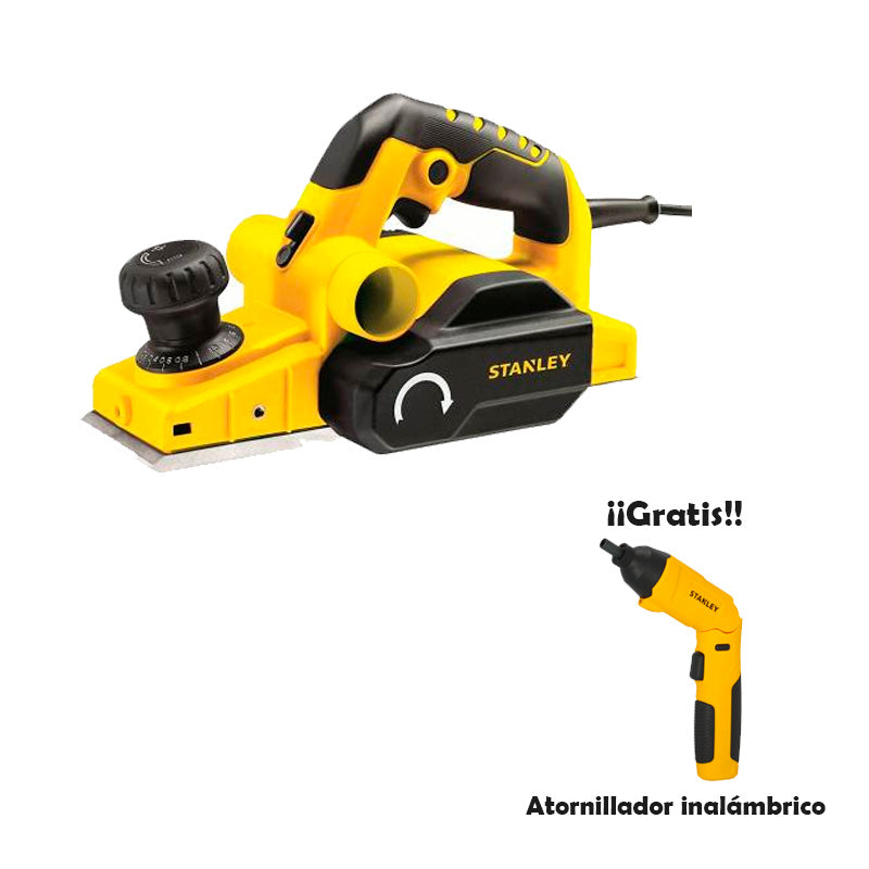 CEPILLO ELECTRICO CON ATORNILLADOR GRATIS INALAMBRICO SCS4K-B3, 3-1/4 PULG, 750 WATTS. MARCA STANLEY