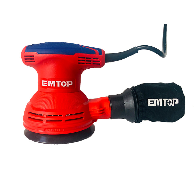 LIJADORA ROTO ORBITAL DE 5 PULGADAS 320 WATTS 12000 RPM. MARCA EMTOP