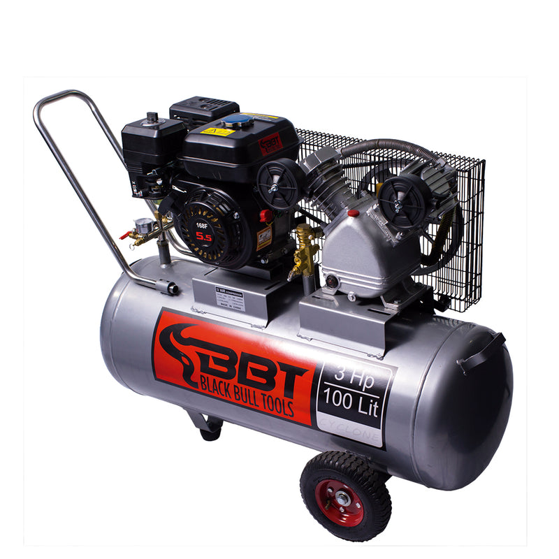 COMPRESOR DE 100 LITROS DE GASOLINA, 5.5 HP, 10.2 CFM, VD65-100L/GAS BBT