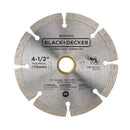 DISCO DE DIAMANTE, 4-1/2 PULG, SEGMENTADO, CORTE RUSTICO. MARCA BLACK AND DECKER