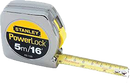 Cinta métrica de 5 metros x 3/4 plg, Power Lock, Stanley, 33-158
