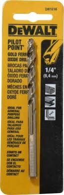 Broca Pilot Point 1/4 Plgs, Metal y Madera, Orden 3706