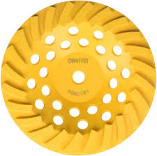 COPA DE DIAMANTE TURBO CODIGO DW4773T, DE 7 PULG, DOBLE FILA DE DIAMANTE, PARA ESMERILADORAS. MARCA DEWALT