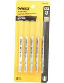 SET DE 5 CUCHILLAS PARA CALADORA CODIGO DW3778-5, DE 32 DIENTES X 3 PULG, TIPO T, PARA ACERO DE ALTO CARBONO. DEWALT