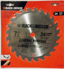 DISCO PARA MADERA 7-1/4 PULG, 24 DIENTES, CORTE GENERAL. MARCA BLACK AND DECKER