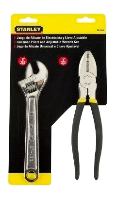 Juego de alicate y llave ajustable, 90-164la, Stanley, 90-164LA