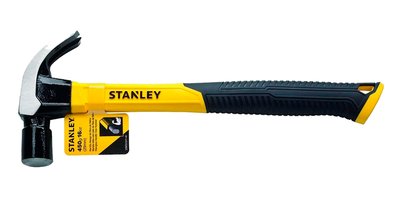 MARTILLO DE UÑA DE 16 ONZAS, FIBRA DE VIDRIO, STANLEY